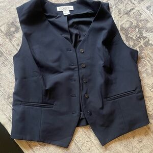 Rachel Zoe Navy Blue Buttoned Vest